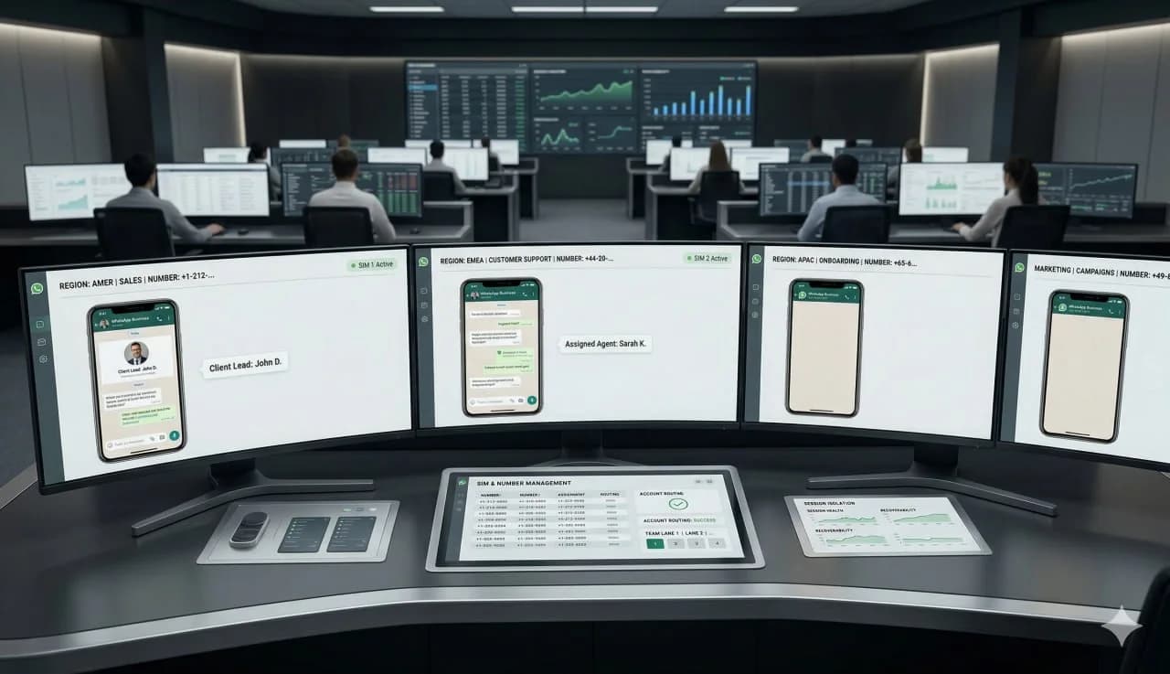 Cloud phone pour WhatsApp Business : gérer plusieurs numéros à l’échelle